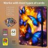 Trading Card Binder with 9 Pocket Pages Album Display Holder 540 Cards Double-Sided Sleeves for Standard Size Cards - Beautiful Art Butterflies view 3