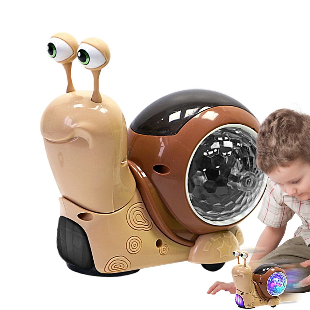 Crab Toy  ABS | Musical Light Interactive Crawling Sensory to-ys | Disco Sn-ail Crawling Crab Toy Light-Up Electric Walking Snail Funny Musical Moving Girls