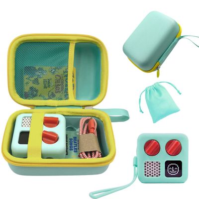 Yoto Mini 3-in-1 Accessories Set, Hard Carrying Case with Silicone Cover and Card Pouch, Protective Travel Carrier for Kids, Magic Mint