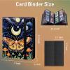 Trading Card Binder with 4 Pocket Pages Album Display Holder 240 Cards Double-Sided Sleeves for Standard Size Cards - Butterfly Moon Galaxy view 2