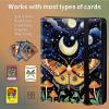 Trading Card Binder with 4 Pocket Pages Album Display Holder 240 Cards Double-Sided Sleeves for Standard Size Cards - Butterfly Moon Galaxy view 4