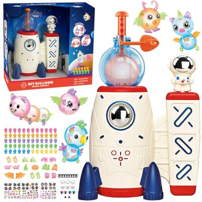Balloon The Funny Inflator Toy, 2026 New Nano Tape Bubble Kit, 195 Pcs DIY Sticky Balloon Maker Toy with Pump, for 3 4 5 6 7 8 9 10 11 12 Year Boys and Girls (Rocket)