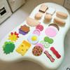 28PCS/Set Felt Play Food Hamburger Sandwich Stacking Toy with Beef Steak Vegetables Pretend Play Food view 2