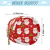 xigua Christmas Santa Claus Round Pacifier Storage Case with Zipper, Portable Pacifier Case for Travel, Diaper Bag & Purse, Pacifier Container for Baby Boys & Girls view 3