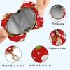 xigua Christmas Santa Claus Round Pacifier Storage Case with Zipper, Portable Pacifier Case for Travel, Diaper Bag & Purse, Pacifier Container for Baby Boys & Girls view 4