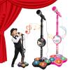 All-in-One Microphone Toy, Upgraded Kids Karaoke Machine with Adjustable Stand, Colorful Lights, and Echo Effect, with Mobile Phones, for Christmas and Birthday (2Pcs-B) view 1