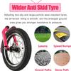 JYDQMOLS Double Twins Three Wheel Cruiser Bike to Carry Kid, 14in 16in 18in 20in Foldable 3 Wheel Bicycle with Child Seat, Adjustable Height Two Seater Tricycle Carbon Steel(Red,14") view 3