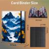 Trading Card Binder with 9 Pocket Pages Album Display Holder 720 Cards Double-Sided Sleeves for Standard Size Cards - Mountains, Trees and Sunset view 2