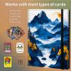 Trading Card Binder with 9 Pocket Pages Album Display Holder 720 Cards Double-Sided Sleeves for Standard Size Cards - Mountains, Trees and Sunset view 3