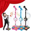 All-in-One Microphone Toy, Upgraded Kids Karaoke Machine with Adjustable Stand, Colorful Lights, and Echo Effect, with Mobile Phones, for Christmas and Birthday (3PCS) view 1