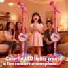All-in-One Microphone Toy, Upgraded Kids Karaoke Machine with Adjustable Stand, Colorful Lights, and Echo Effect, with Mobile Phones, for Christmas and Birthday (3PCS) view 3