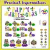 20Pcs Mardi Gras Decorations, Happy Mardi Gras Banner Hanging Swirls and Honeycomb Centerpieces New Orleans Carnival Masquerade Party Decorations for Fat Tuesday Decor view 3