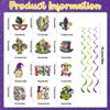 20Pcs Mardi Gras Decorations, Happy Mardi Gras Banner Hanging Swirls and Honeycomb Centerpieces New Orleans Carnival Masquerade Party Decorations for Fat Tuesday Decor view 4