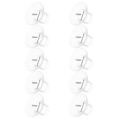 10pcs Flange Insert 13/15/17/19/21 * 2pcs Compatible with Momcozy M9/M6/M5/S12 Pro/S9 Pro Breast Pump