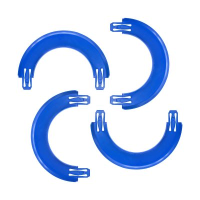 K TOMOTO Curved Track Pieces 180 Degree Banked Turn Compatible with Hot Wheels, Racetrack Connectors, 4 Packs
