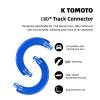 K TOMOTO Curved Track Pieces 180 Degree Banked Turn Compatible with Hot Wheels, Racetrack Connectors, 4 Packs view 2