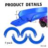K TOMOTO Curved Track Pieces 180 Degree Banked Turn Compatible with Hot Wheels, Racetrack Connectors, 4 Packs view 4
