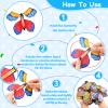 100 Pcs Magic Flying Butterfly Toys, Wind Up Paper Butterfly for Suprise Box Fairy Flying Butterflies Cards for Centerpieces Bookmark Card Suprise Gift Wedding Birthday Party Decoration 5 Styles view 4