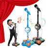 All-in-One Microphone Toy, Upgraded Kids Karaoke Machine with Adjustable Stand, Colorful Lights, and Echo Effect, with Mobile Phones, for Christmas and Birthday (2Pcs-C) view 1
