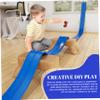 Flexible Race Track for Kids 15ft Portable Roll up Flex Track Race Cars with Suction Cups & Dual Orbits DIY Play Fun for Boys Girls Indoor Outdoor, Blue view 2