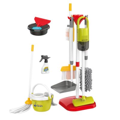 Kids Cleaning Toy Set - Realistic Educational Pretend Play Cleaning Supplies, Mini Vacuum Mop Broom | Interactive Toy for Boys Girls Preschoolers Early Learners Indoor Family Bonding Chore Time Learni