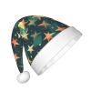 Bnvmwe Atomic Stars Retro Pattern Print Children And Youth Christmas Hats, Holiday Hats, New Year'S Parties view 2