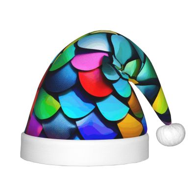 Bnvmwe Colorful Rainbow Children And Youth Christmas Hats, Holiday Hats, New Year'S Parties