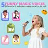 Kids Karaoke Machine Toy for Ages 3-12, Rechargeable Portable Bluetooth Speaker with 1 Wireless Microphone, LED Light Up Voice Changer, Christmas Birthday Gift for Boys Girls Grandkids (Blue - 1) view 4