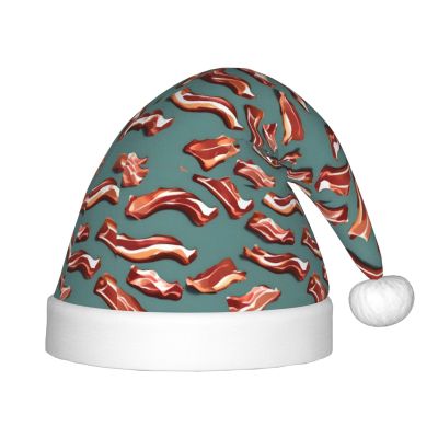 Bnvmwe Streaky Bacon Pattern Children And Youth Christmas Hats, Holiday Hats, New Year'S Parties