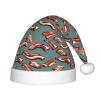 Bnvmwe Streaky Bacon Pattern Children And Youth Christmas Hats, Holiday Hats, New Year'S Parties view 1