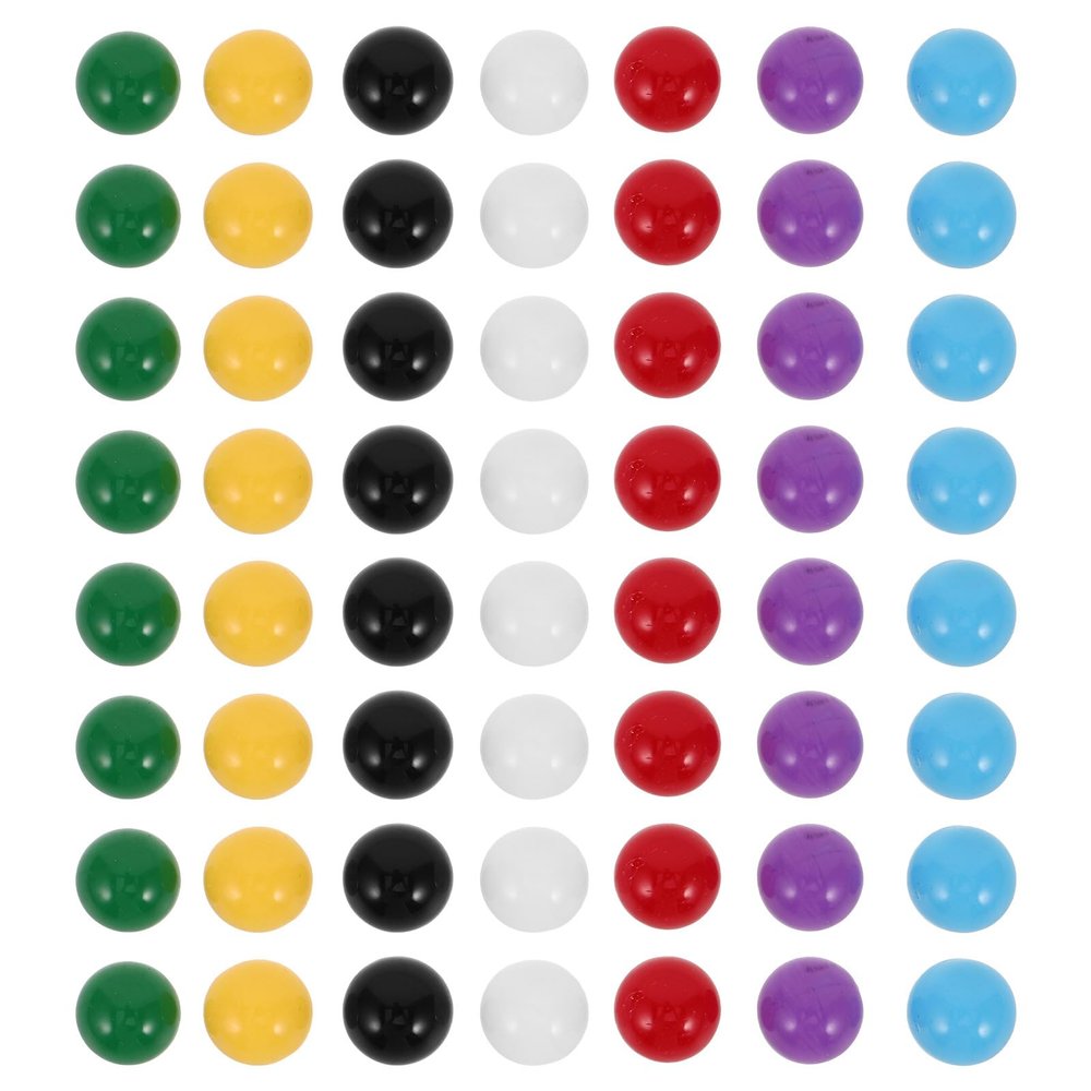 Mobestech 70pcs Colorful Plastic Marbles Balls Learning Educational Math Balls Game Replacement Marbles Chinese Checkers