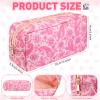 Acellegic Empty Mahjong Tiles Bag Thickened American Mahjong Tiles Bag with Zipper Board Game Storage Pouch Pieces Game Case for Travel Gatherings Party Accessories, 10.4 x 5.6 x 3.4 Inch(Pink) view 2