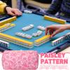Acellegic Empty Mahjong Tiles Bag Thickened American Mahjong Tiles Bag with Zipper Board Game Storage Pouch Pieces Game Case for Travel Gatherings Party Accessories, 10.4 x 5.6 x 3.4 Inch(Pink) view 3