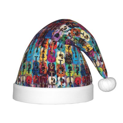 Bnvmwe Color Acoustic And Guitars Children And Youth Christmas Hats, Holiday Hats, New Year'S Parties