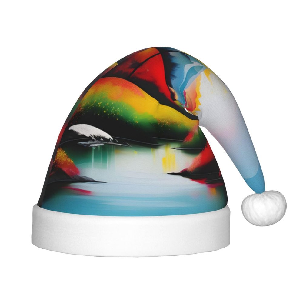 Bnvmwe Landscape Painting Children And Youth Christmas Hats, Holiday Hats, New Year'S Parties