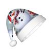 Bnvmwe Christmas Happy Snowman Children And Youth Christmas Hats, Holiday Hats, New Year'S Parties view 2