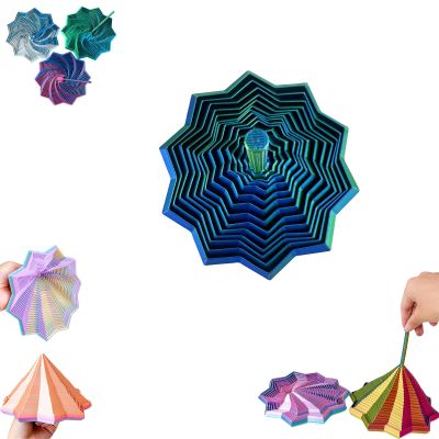 3D Printed Expanded Sensory Fidget Star, 2025 New Fidget Star with Handle 3D Printed Fidget Toys, Fractal Fidget Hexagon, Perfect for Holiday,Christmas,Birthday Gifts