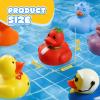 100 Pcs Rubber Ducks, Random Assortment Ducks Bulk for Jeeps Ducking, 2" Mini Rubber Duckies for Baby Toddler Bath Toys, Kids Pool Toys Birthday Gifts Party Favors view 3