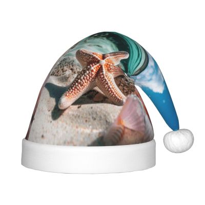 Bnvmwe Starfish And Coral On Beach Children And Youth Christmas Hats, Holiday Hats, New Year'S Parties