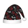 Bnvmwe Black White And Red Roses Children And Youth Christmas Hats, Holiday Hats, New Year'S Parties view 1