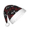 Bnvmwe Black White And Red Roses Children And Youth Christmas Hats, Holiday Hats, New Year'S Parties view 2