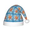 Bnvmwe Blue Background Starfish 1 Children And Youth Christmas Hats, Holiday Hats, New Year'S Parties view 1