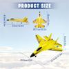 CGDUYWJ Gravity Glider, Trick 4 Rotor Rc Glider Aircraft Drone LED 2.4g Rc Airplanes, Remote Control Airplane Model for Adults (Yellow) view 2