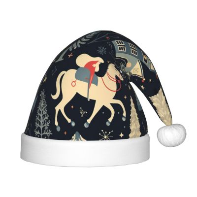 Bnvmwe House Deer Tree Christmas Children And Youth Christmas Hats, Holiday Hats, New Year'S Parties