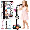 2026 New All-in-One Microphone Toy, Kids Microphone with Adjustable Stand, Speaker & LED Lights, Funny Karaoke Microphones Toy for Boys & Girls, Christmas Birthday Gifts for Little Singers (Black) view 1