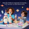 219pcs Space Magic DIY Balloon Kit with Pump, Sticky Balloon Maker Craft, Includes Bouncy Balloons, Stickers & Accessories, DIY Creative Activity Gift for Girls Boys Ages 3+ view 2