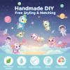 219pcs Space Magic DIY Balloon Kit with Pump, Sticky Balloon Maker Craft, Includes Bouncy Balloons, Stickers & Accessories, DIY Creative Activity Gift for Girls Boys Ages 3+ view 3