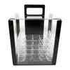 HouseVibe Acrylic Chip Storage Case with 40mm Trays - Portable Carry Case Holds 1000 Chips for Poker Game Night Club Party view 4