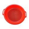 HouseVibe Kids Sand Sifter Sieve Beach Strainer Toy with Portable Handle Sand Sifting Pan for Park Backyard Gardening- Red view 1