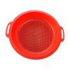 HouseVibe Kids Sand Sifter Sieve Beach Strainer Toy with Portable Handle Sand Sifting Pan for Park Backyard Gardening- Red view 2